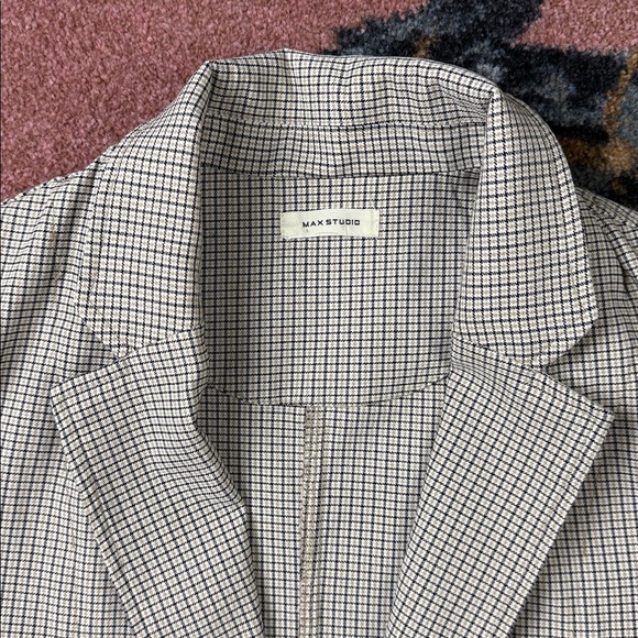 OVERSIZED BLAZER PLAID MAXX STUDIO - Picture 4 of 7
